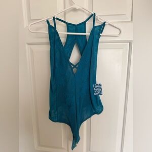 Free People Intimately Turquoise Lace Bodysuit | NWT Never Worn